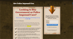 Desktop Screenshot of govpoliceimpoundcars.com